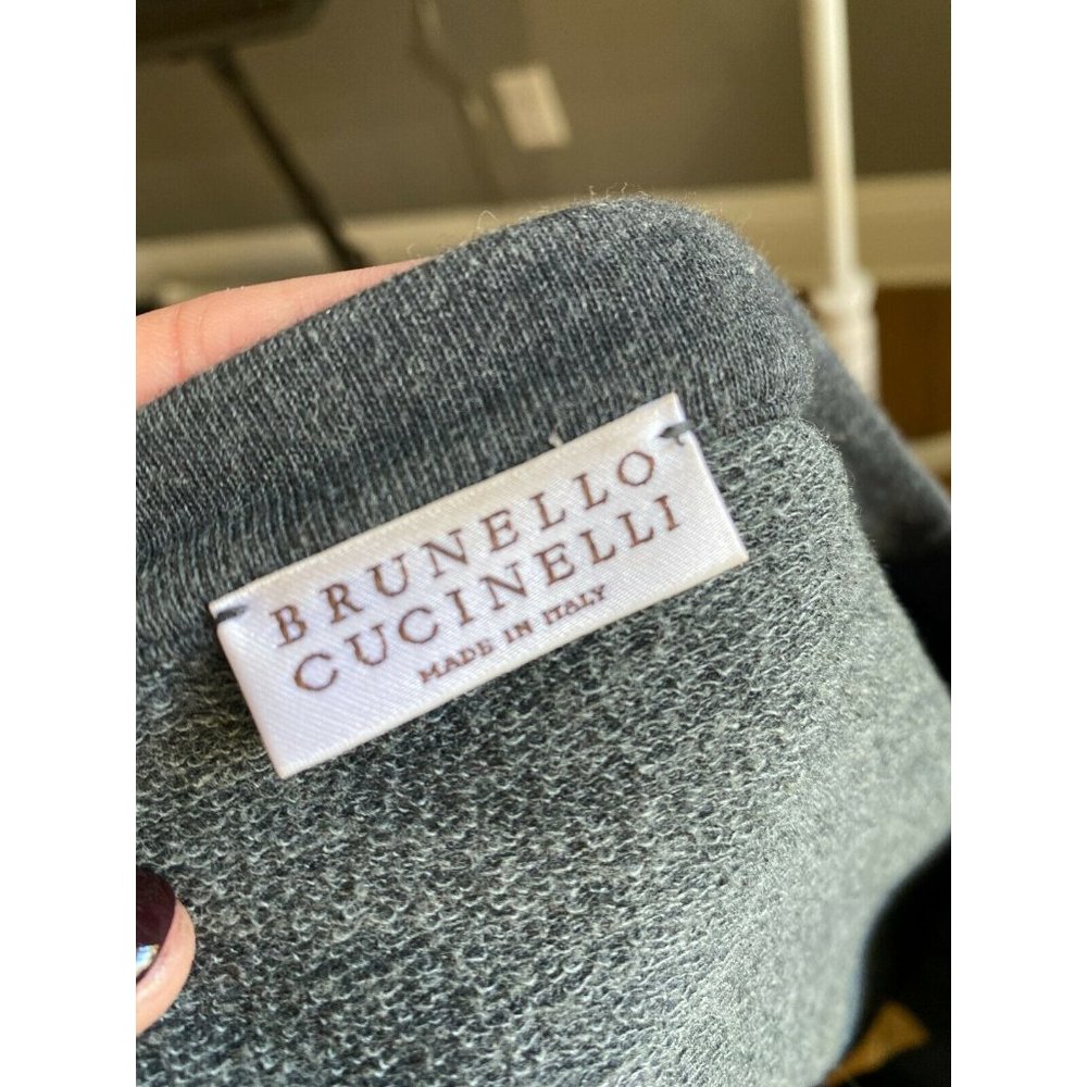BRUNELLO CUCINELLI Floral Applique Cropped Sweatsh - Picture 7 of 7